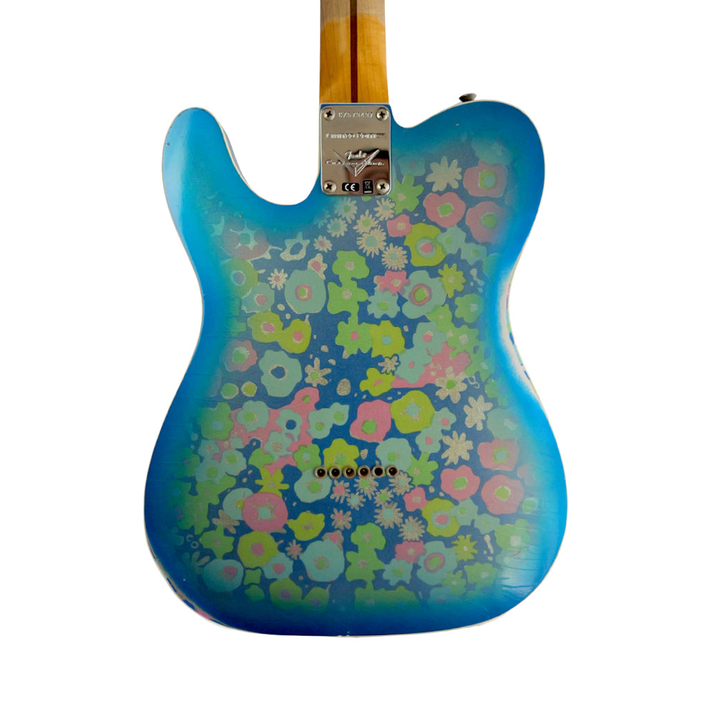 Fender Custom Shop Dual P90 Thinline Telecaster Relic Limited Edition Electric Guitar - Blue Floral hero back