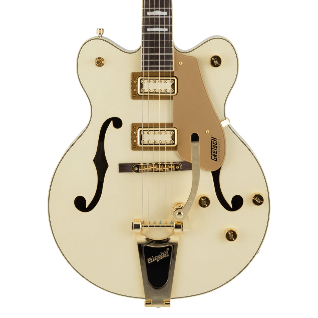 Gretsch - G5422TG Electromatic Pristine LTD Hollow Body Double-Cut with Bigsby Electric Guitar - White Gold, Laurel Fingerboard