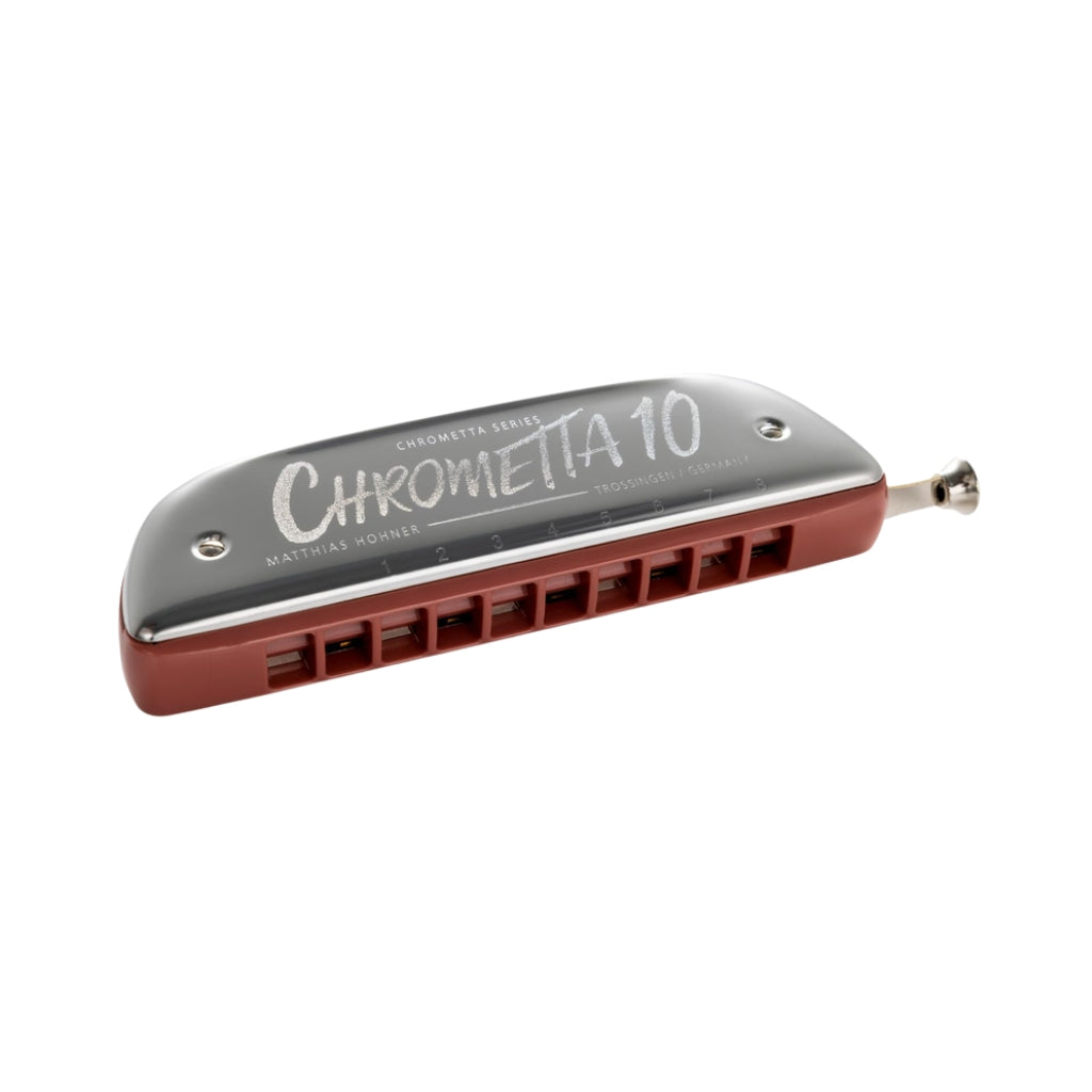 Hohner Chrometta 10 Colour Edition Harmonica - C top front