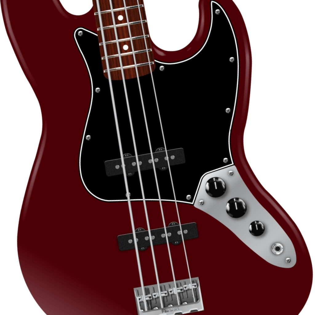 Fender American Professional Jazz Bass Guitar - Oxblood, Rosewood Fingerboard