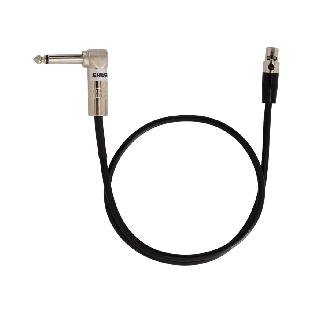 Shure WA304 Instrument Cable - Right Angle Jack to TA4F Connector