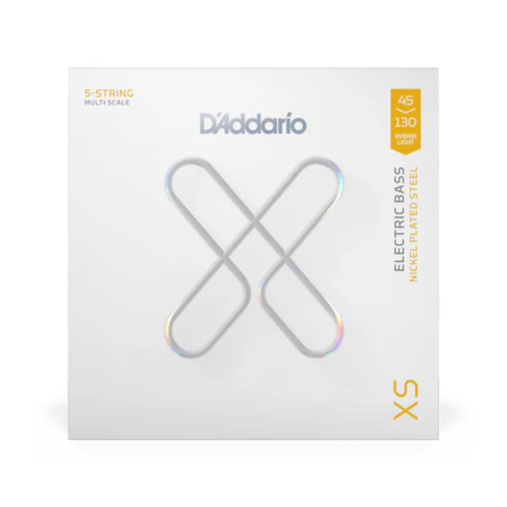 D'Addario - XSB45130MS XS Nickel 5-string Electric Bass Guitar Strings - .045-.130 Hybrid Light