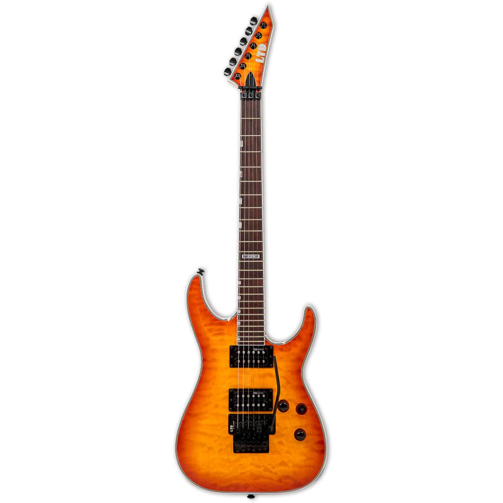 ESP LTD MH-230 QM FR Electric Guitar - Quilted Maple Amber Sunburst w/ -  Sky Music