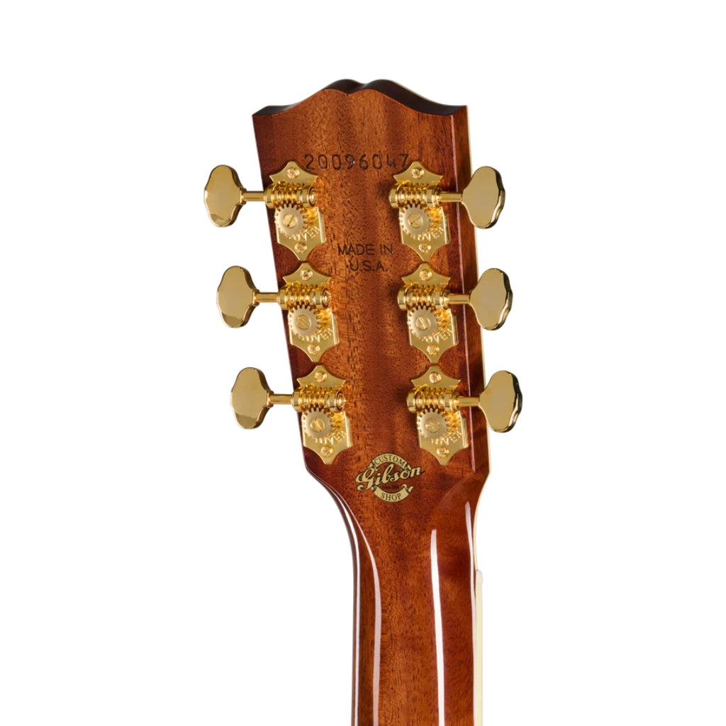 Gibson Custom Advanced Jumbo Anniversary Acoustic-Electric Guitar - Cremona Burst headstock back