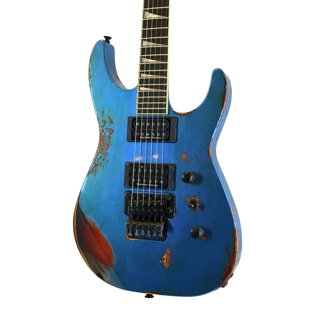 Jackson Custom Shop USA Soloist Electric Guitar - Lake Placid Blue over 3-Color Sunburst