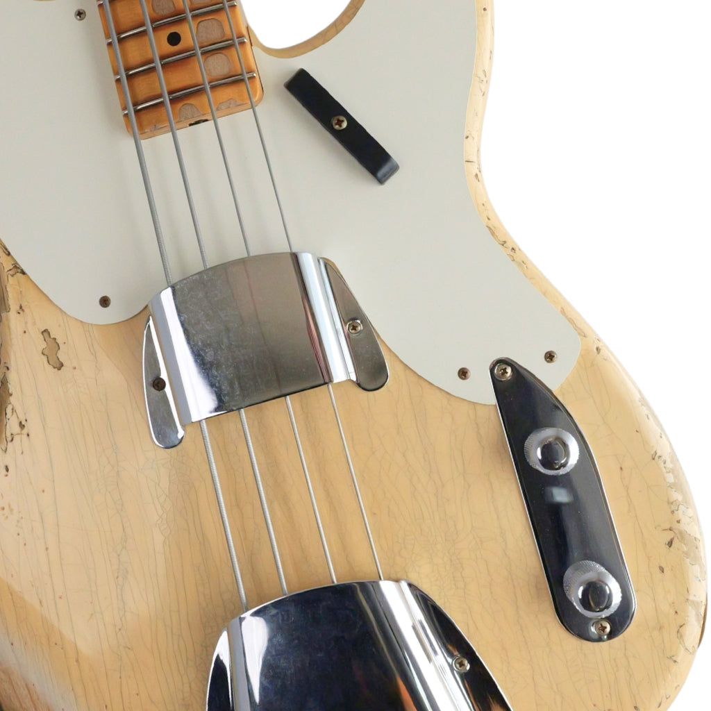 Fender Custom Shop Time Machine 1956 Precision Bass Heavy Relic - Super Aged White Blonde