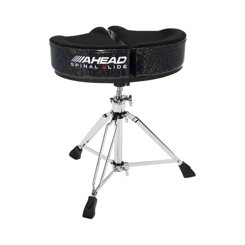 Ahead - Spinal-G Drum Throne Saddle Top Black/Black Sparkle 3-Leg