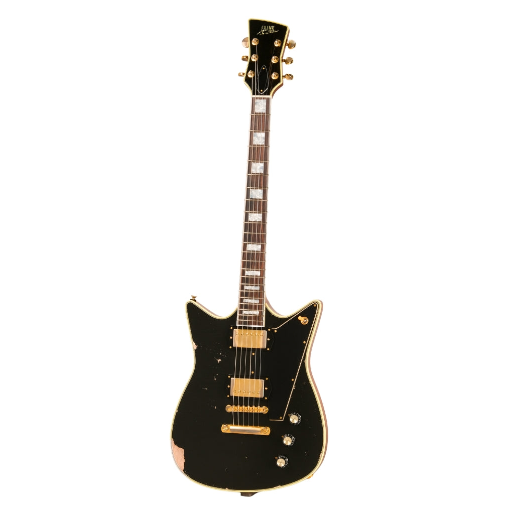 Frank Brothers - Custom Arcade One Electric Guitar - Piano Black, Heavy Aged