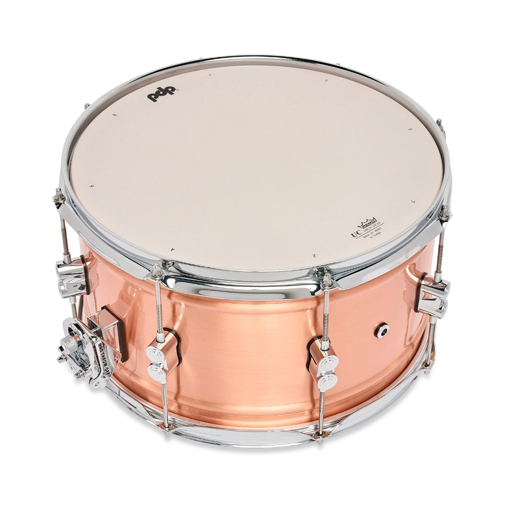PDP - Concept Brass 8x14-inch 1.2mm Snare Drum - Natural Satin Brushed Copper
