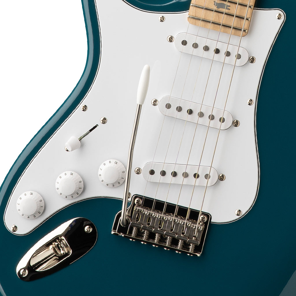 PRS SE Silver Sky Maple Fretboard Left Handed - Nylon Blue