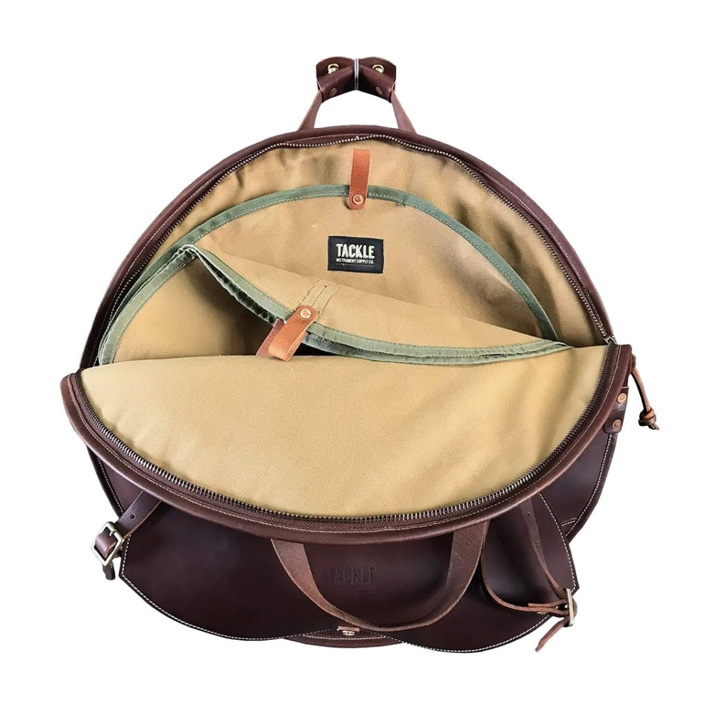Tackle - Backpack Cymbal Bag - 22 inch, Brown Leather