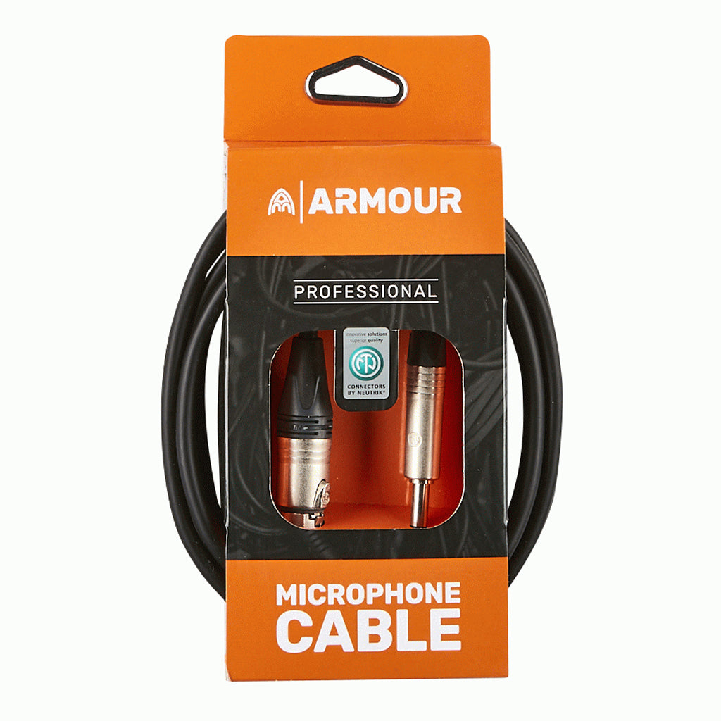 Armour NXLP10 Microphone Cable 10 Foot with Neutrik Connector XLR to JACK