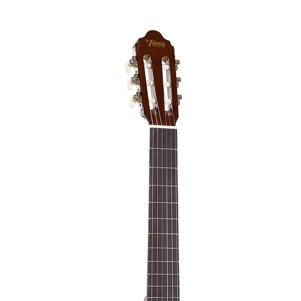 Valencia VC104HTCE Hybrid Neck Thin Body Classical/Electric Guitar - Natural
