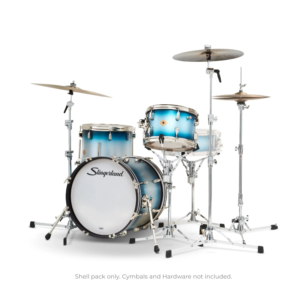 Slingerland - Radio King 3-piece Shell Pack - Blue and Silver Lacquer