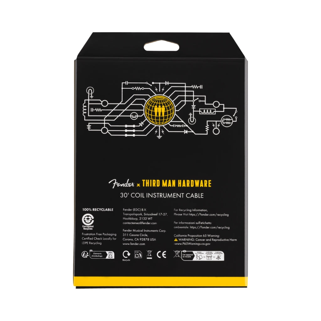 Fender x Third Man Hardware - 30' Coil Cable - Yellow