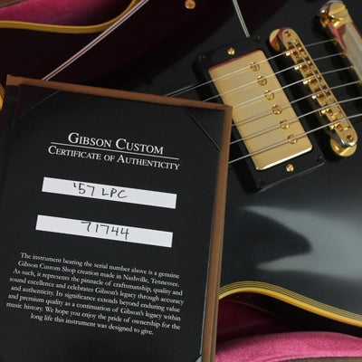 Gibson Custom Shop 1957 Les Paul Custom Reissue 2 Pick Up Ebony VOS