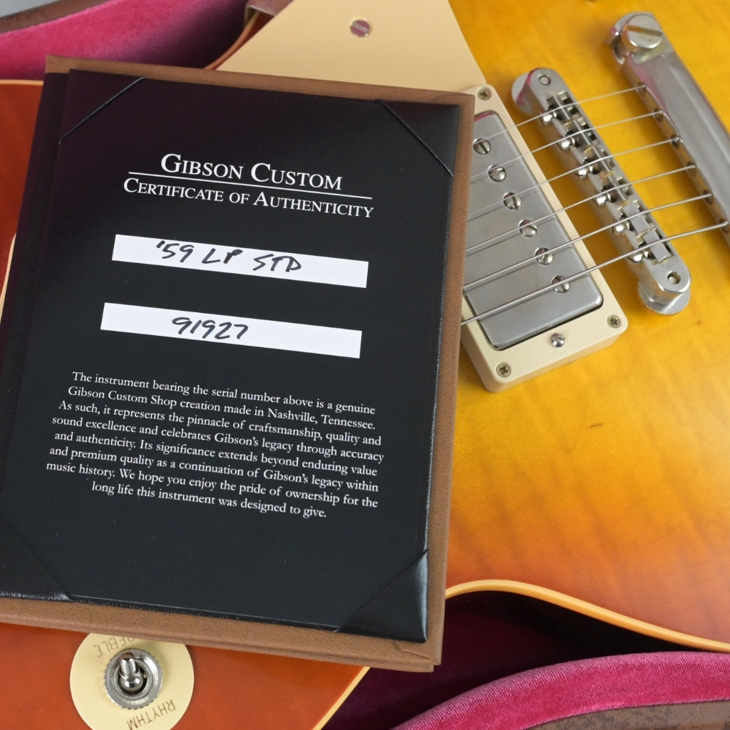 Gibson Custom Shop '59 Les Paul Standard Reissue - VOS Washed Cherry Sunburst