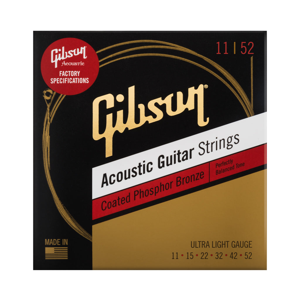 Gibson Coated PHOS Bronze AC Strings UL 11-52