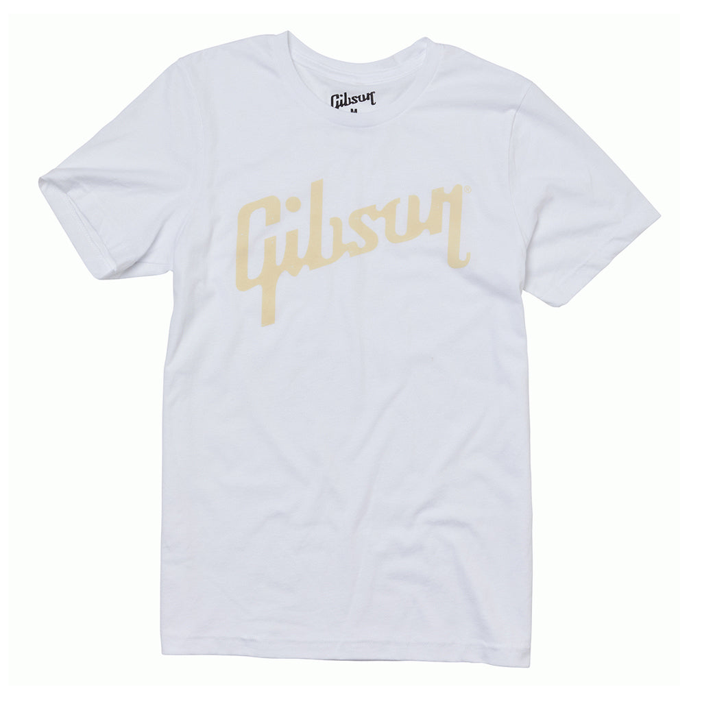 Gibson Distressed Logo Tee White XS