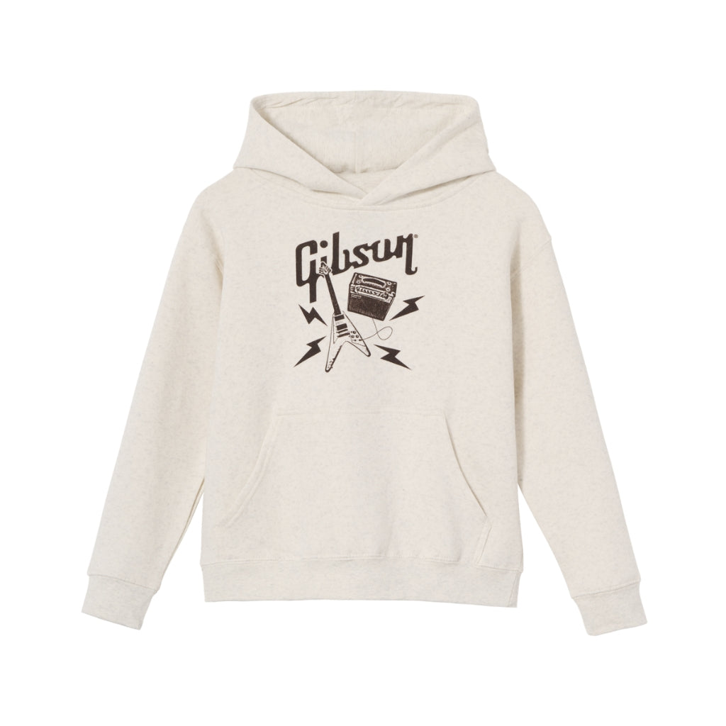 Gibson - Kid's Flying V Pullover Hoodie - Cream Large
