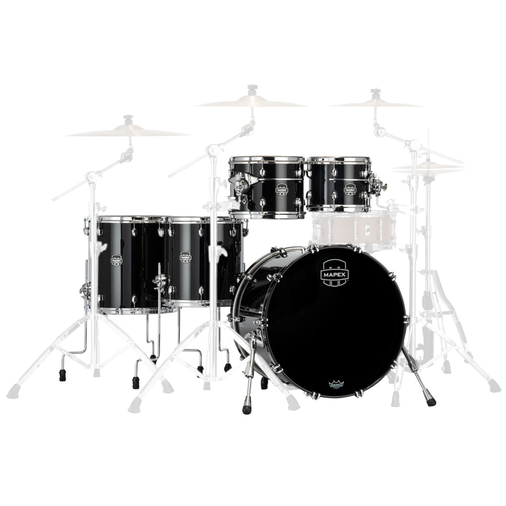 Mapex Saturn Evolution Maple Walnut 5-Piece Shell Pack - Piano Black