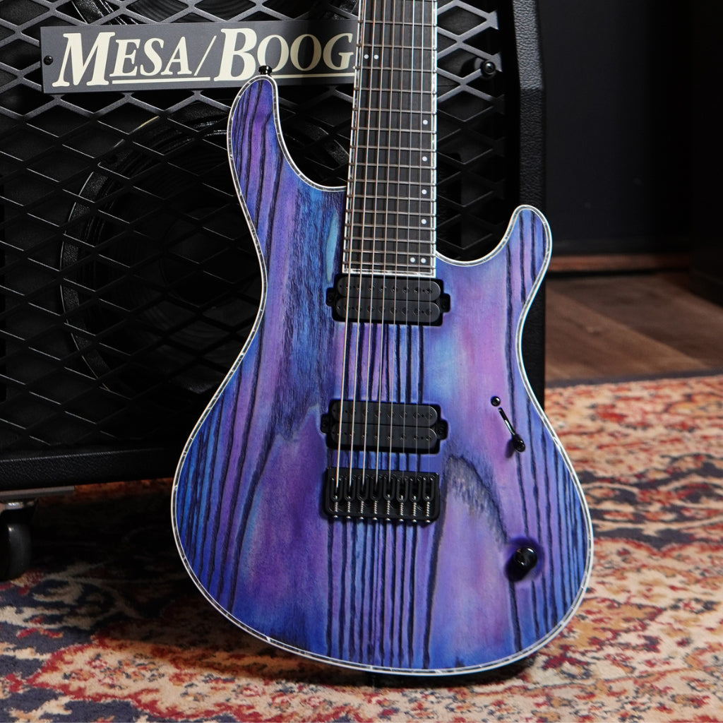 Mayones Regius Gothic 8 Electric Guitar - Custom Blue Violet sky music