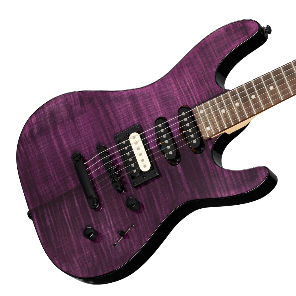 Kramer Striker Figured Stoptail Electric Guitar - Transparent Purple