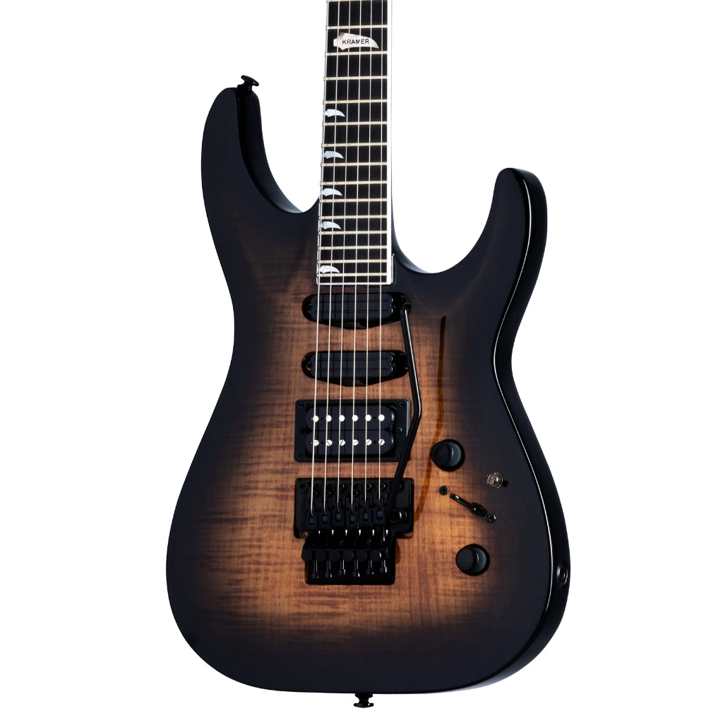 Kramer - SM-1 Figured Electric Guitar - Black Denim Perimeter