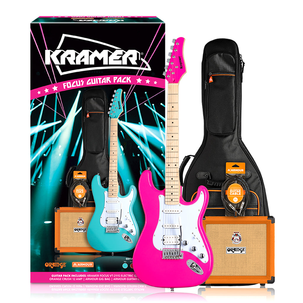 Kramer Focus VT211S Hot Pink with Orange Crush Bundle - Sky Music