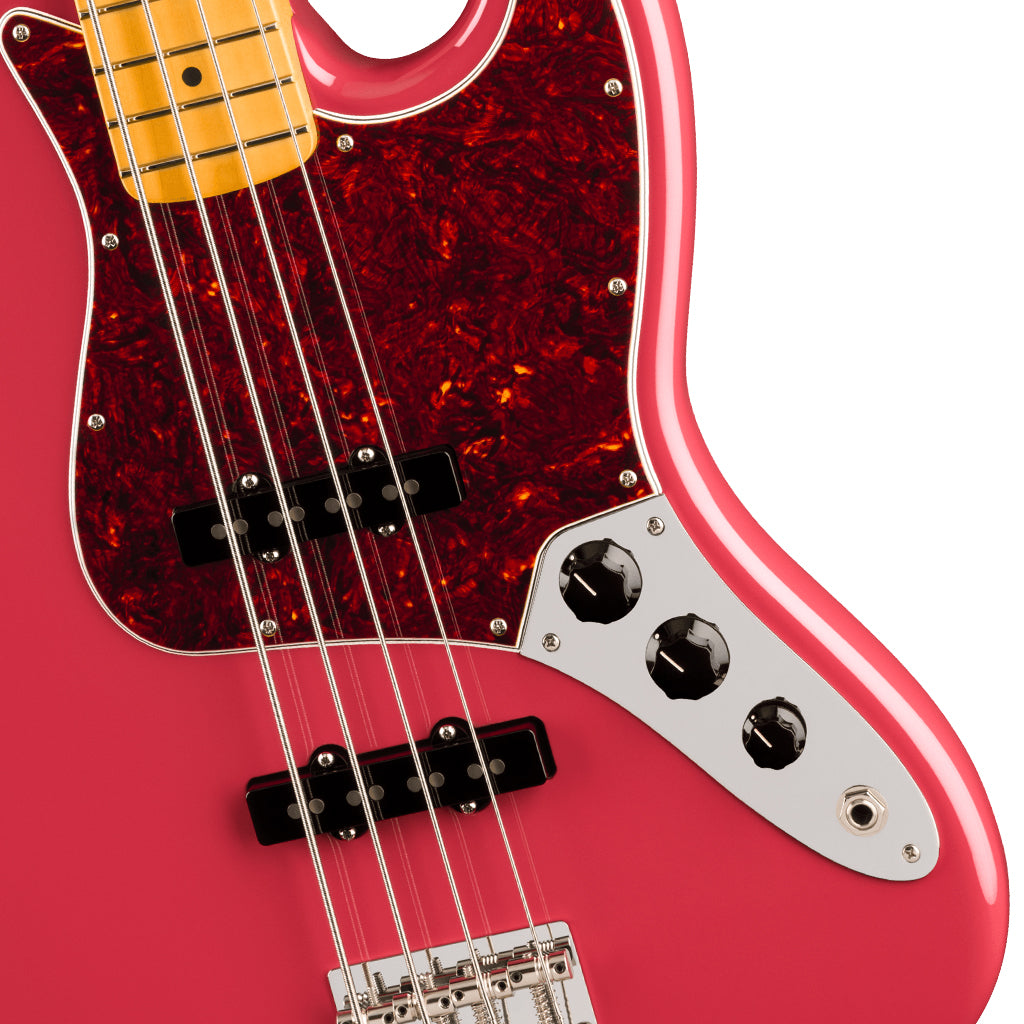 Fender American Professional Classic Jazz Bass Maple Fingerboard - Faded Dakota Red