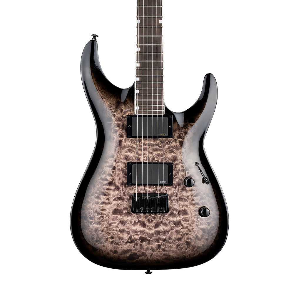 ESP LTD MH-400 Hardtail Quilted Maple Top Electric Guitar - See Thru Black Sunburst