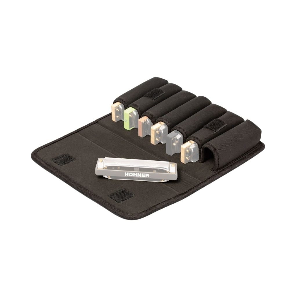 Hohner Flexcase M - Stores 7 Harmonicas opened