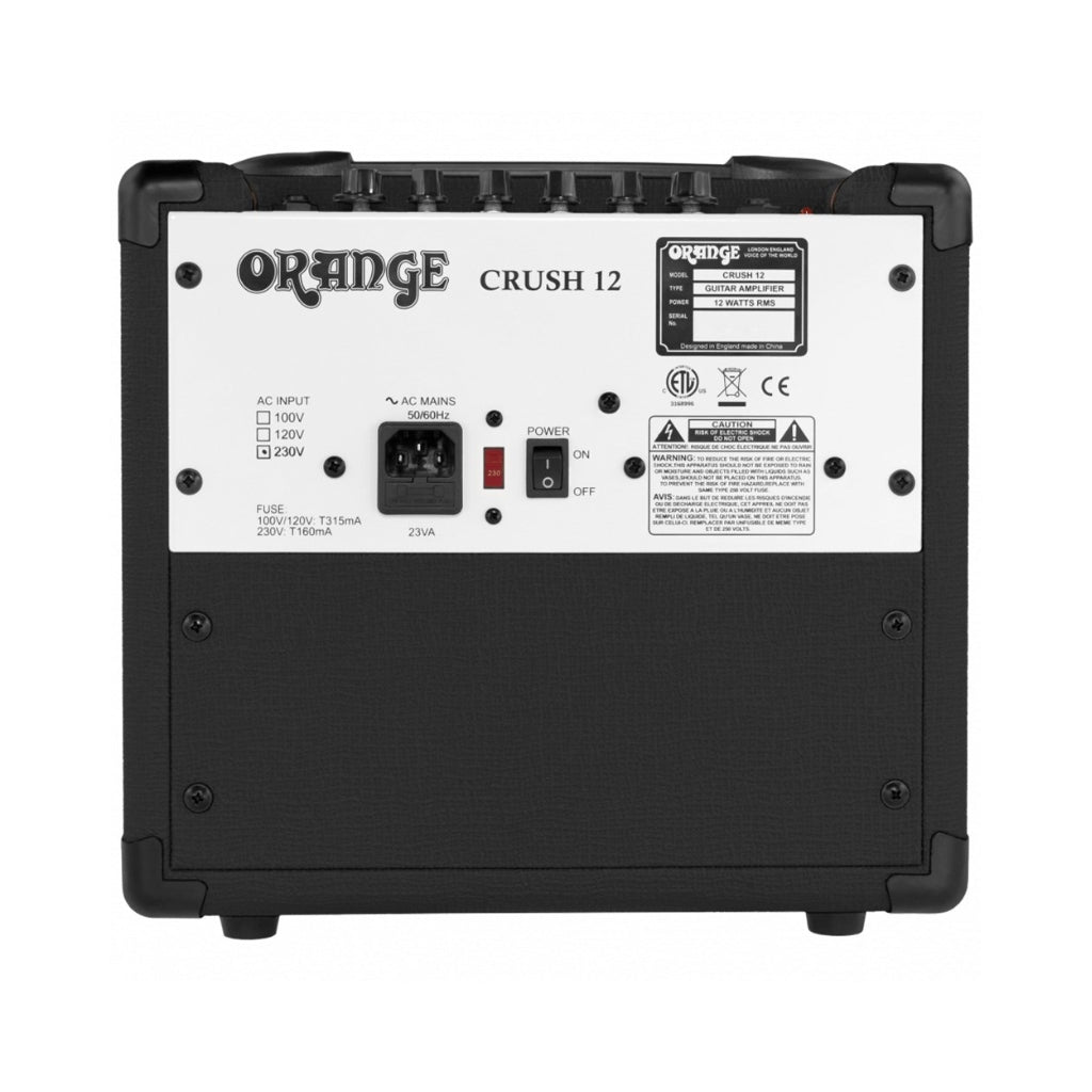 Orange - Crush 12 1 x 6-inch 12-watt Combo Amp - Black