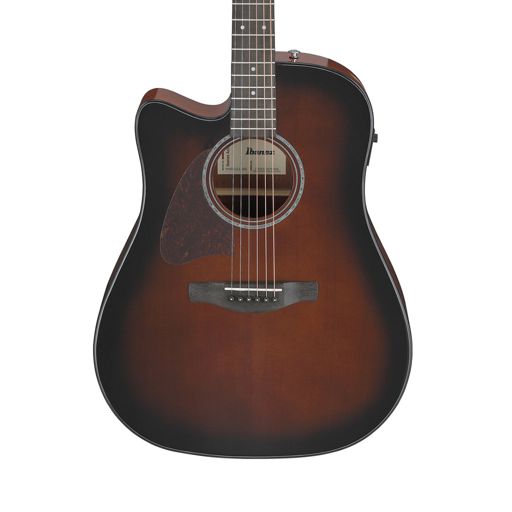 Ibanez AAD51CE Dreadnought Cutaway Left Handed Acoustic Guitar w/Pickup - Dark Violin Sunburst High Gloss