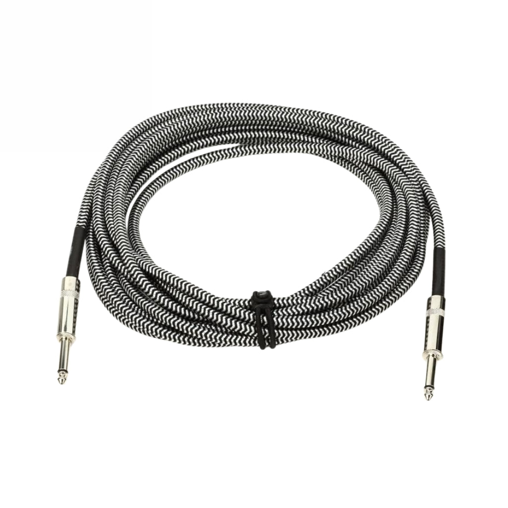 D'Addario - PW-BG-20BG Braided Straight to Straight Instrument Cable - 20 foot, Grey