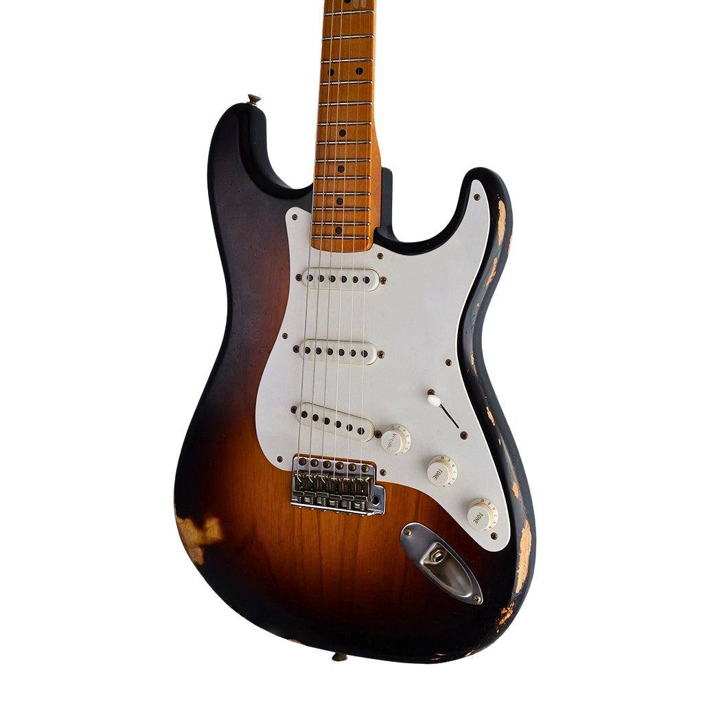 Fender Custom Shop - David Brown Masterbuilt Limited Edition 1954 Stratocaster Relic Electric Guitar - Wide-Fade 2-Color Sunburst