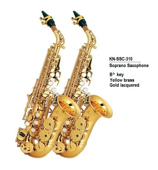 Knight Soprano Saxophone Curved SSC-310 Key of Bb with Case