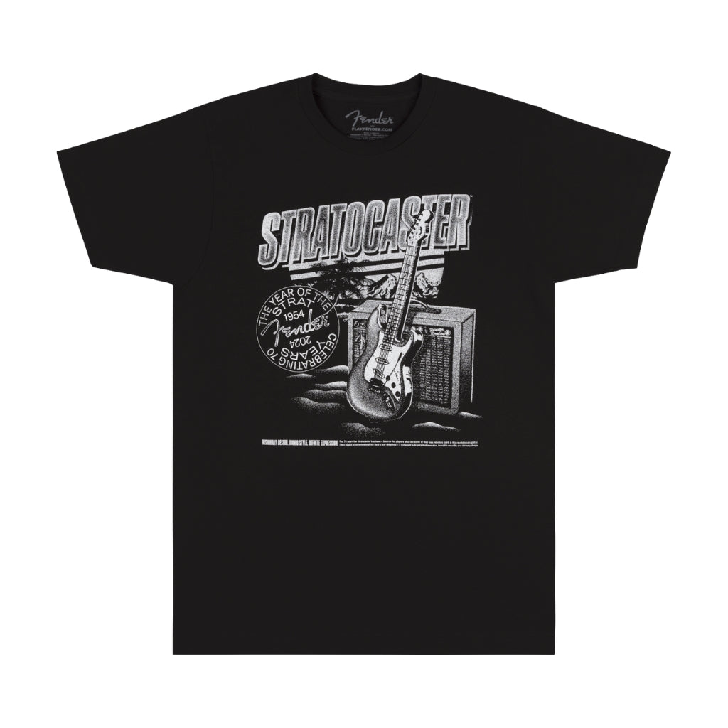 Fender Tee Stratocaster 70th Anniversary in Black - Medium