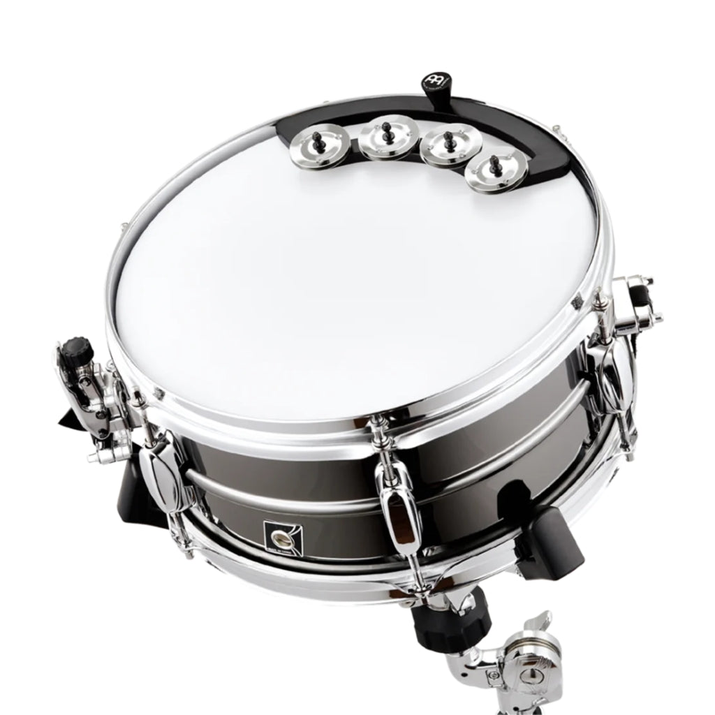 Meinl - BBTA1-BK Backbeat Tambourine with Stainless Steel Jingles - For 10" - 12" Drums
