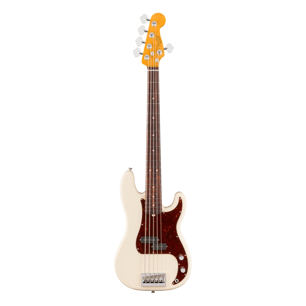 Fender American Professional Precision Bass V Guitar - Olympic White, Rosewood Fingerboard