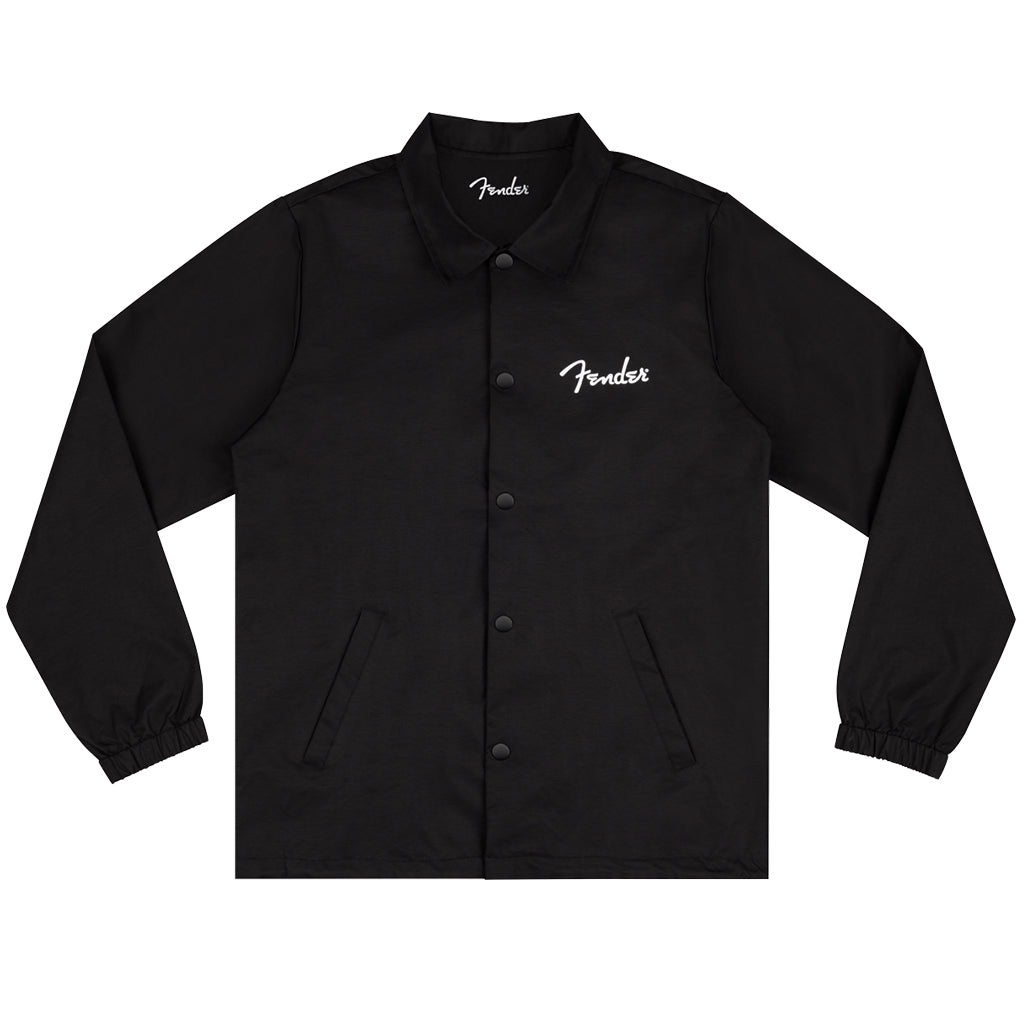 Fender Spaghetti Logo Coaches Black Jacket in Large