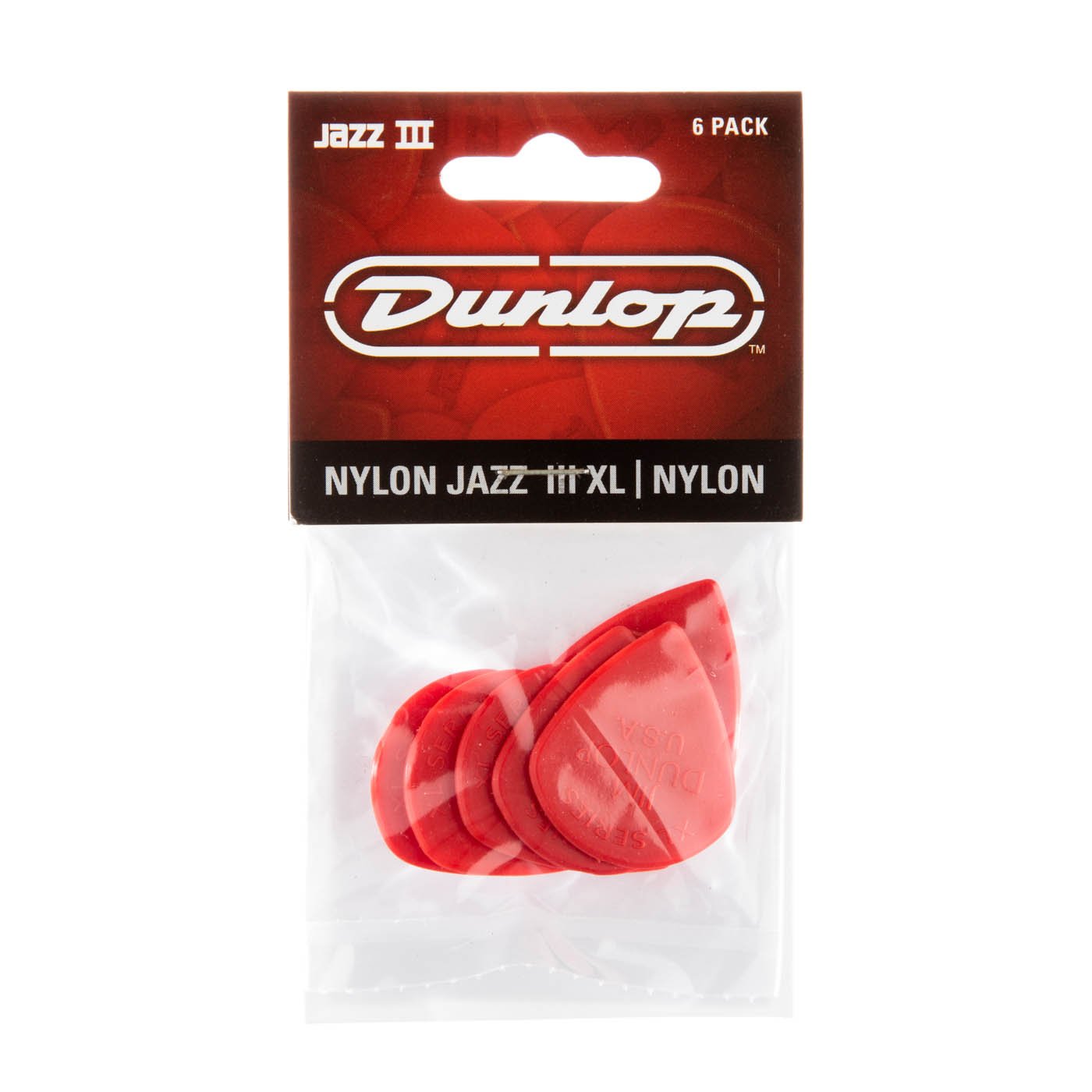 Dunlop JP5RN - 1.38mm Nylon Jazz III Picks 6pk