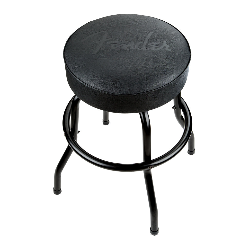 Fender Embossed Black Logo Barstool in Black 24 Inch
