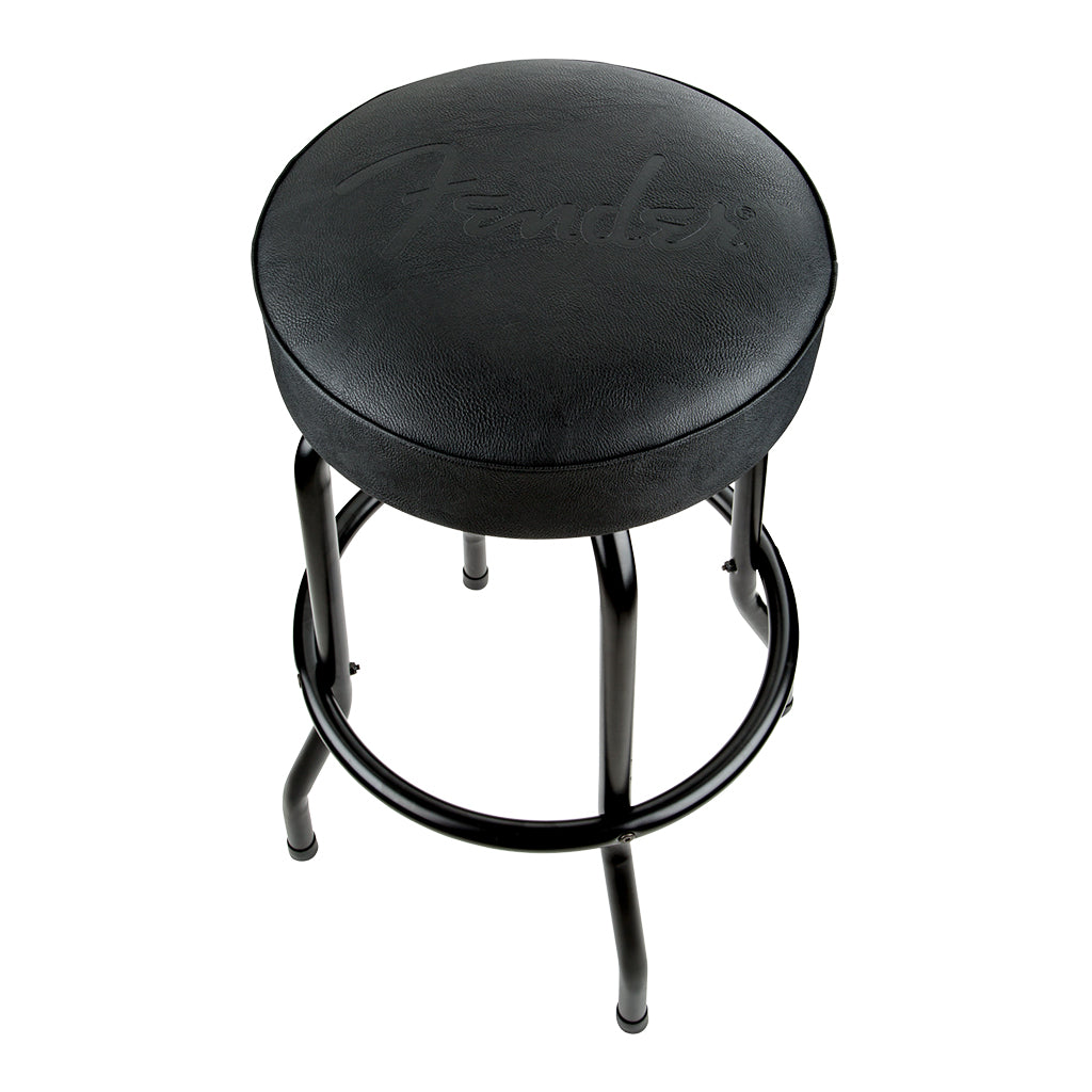 Fender Embossed Black Logo Barstool in Black 30 Inch