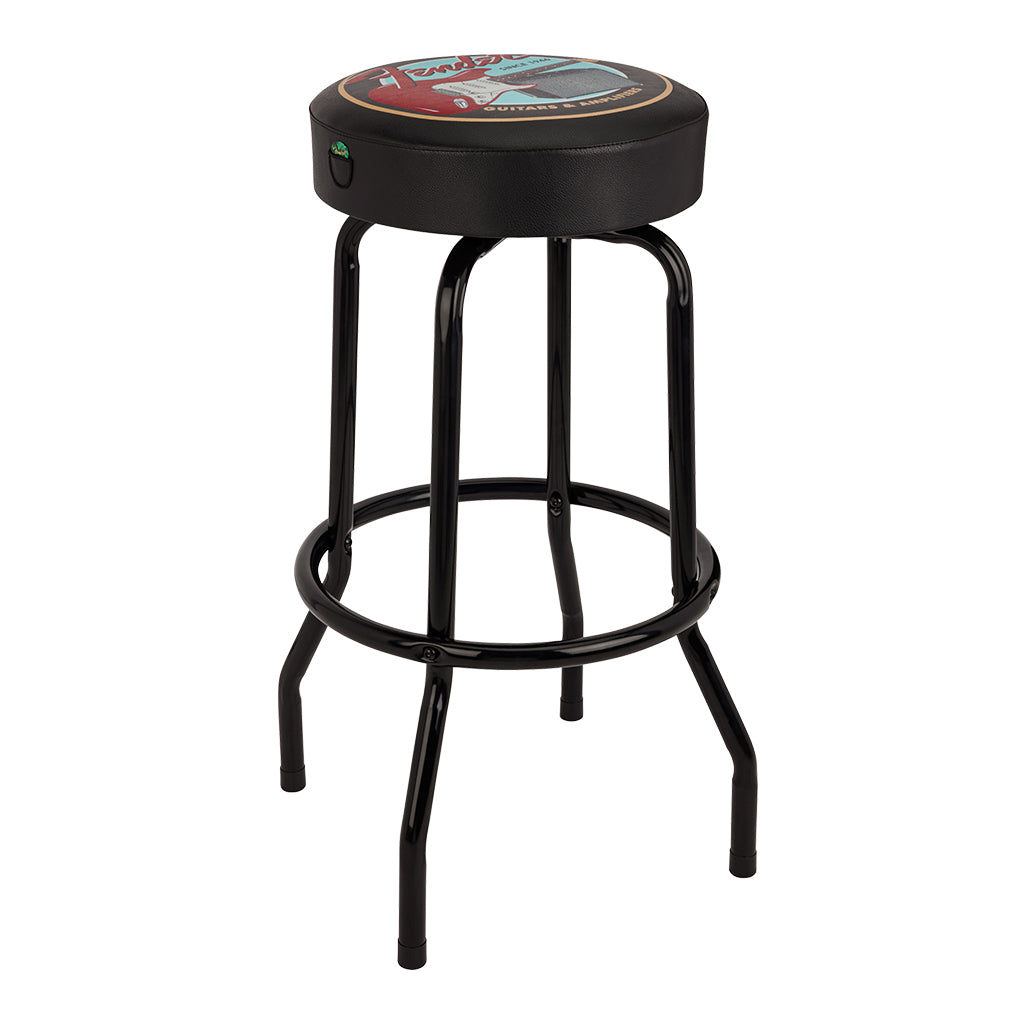Fender Guitars and Amps Pick Pouch Barstool in Black 30 Inch