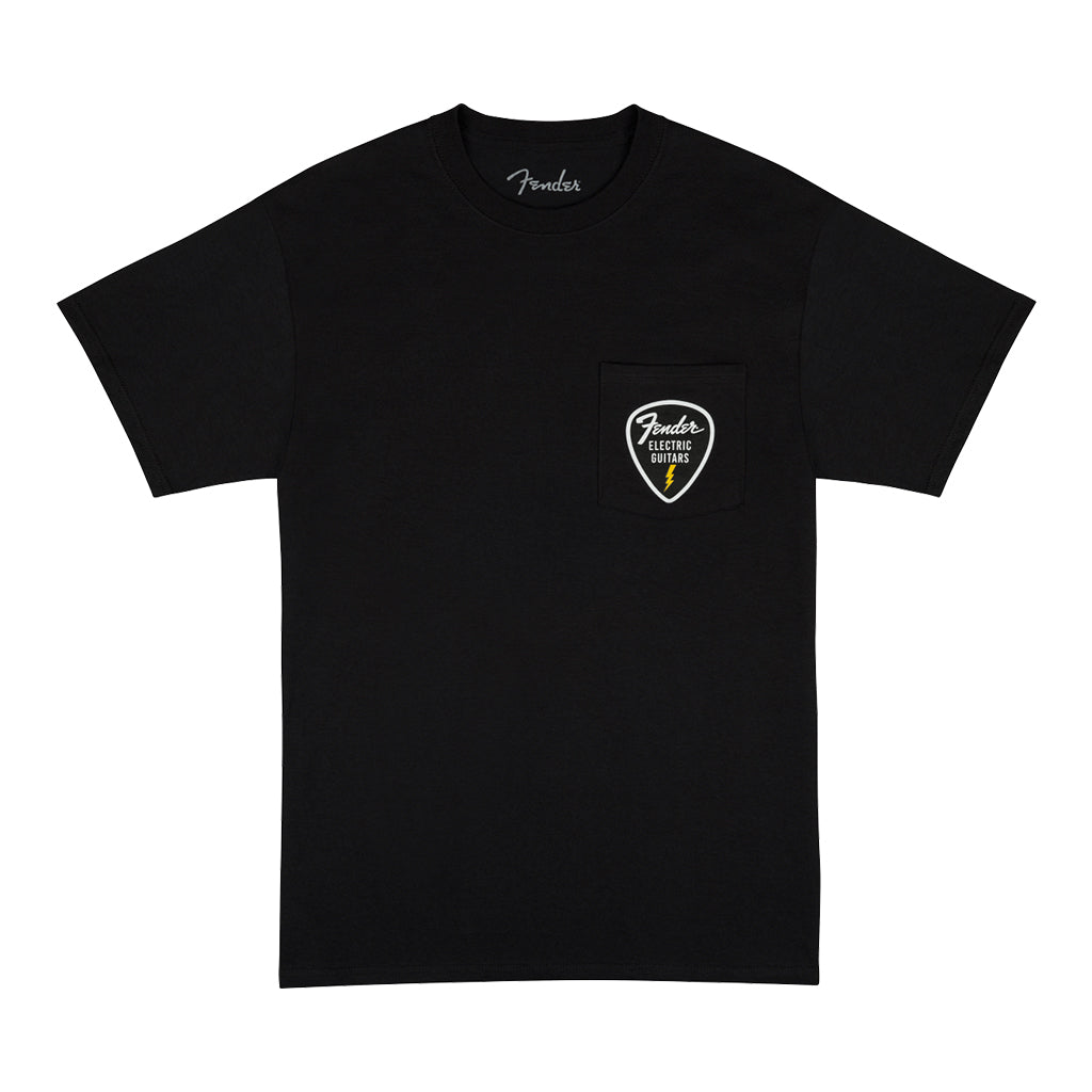 Fender Pick Patch Pocket Black Tee in Medium
