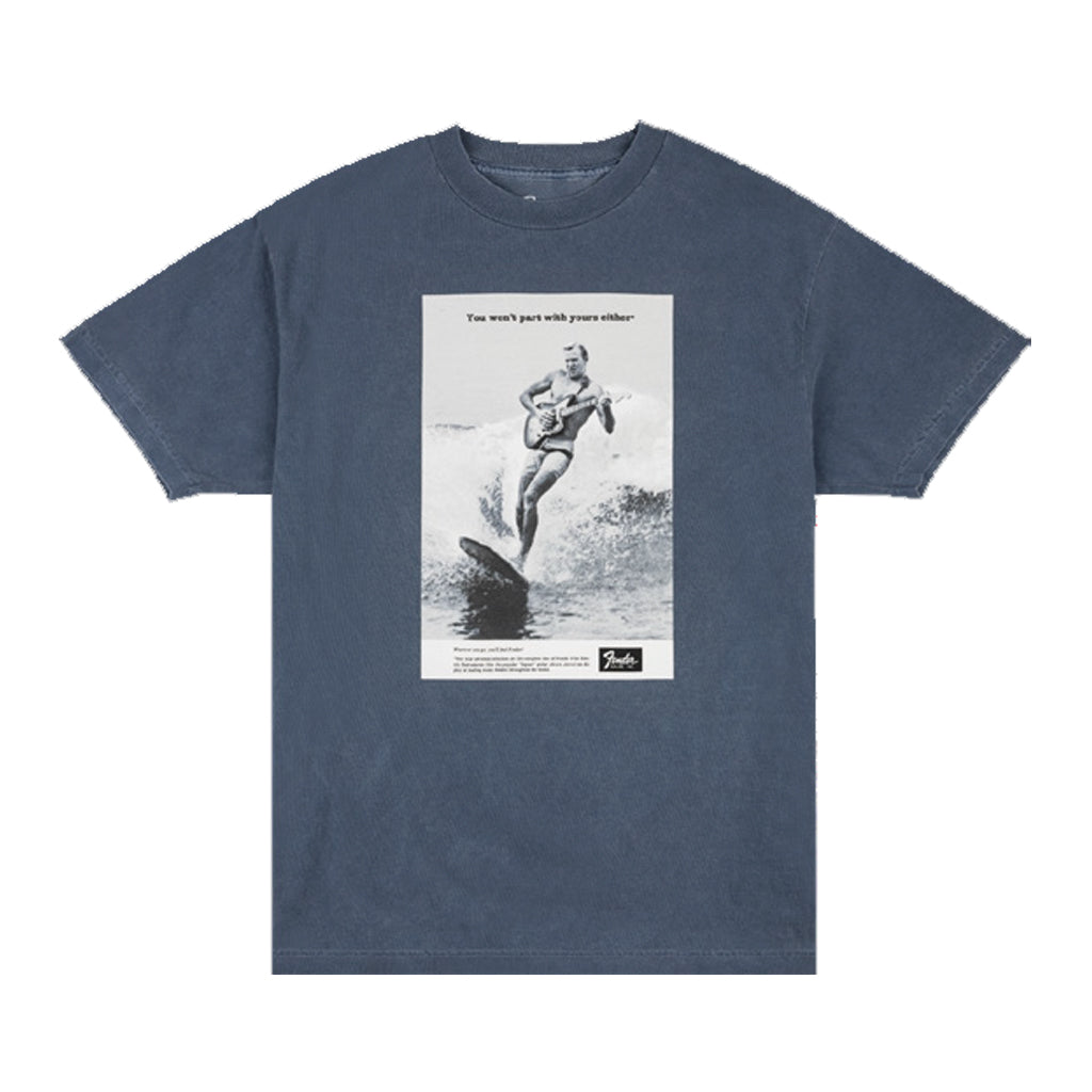 Fender Vintage Ad Surfer Tee in Ocean XL