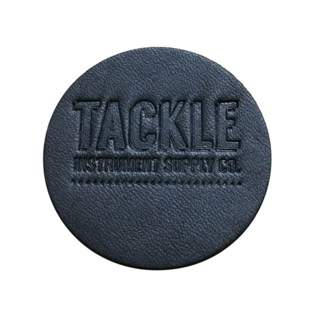 Tackle - Leather Bass Drum Beater Patch - Black, Small, 2.5"
