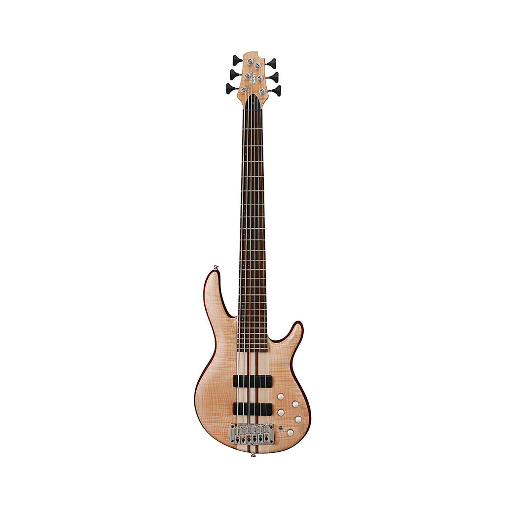 Cort A6 Plus FMMH 6-String Bass Guitar - Open Pore Natural