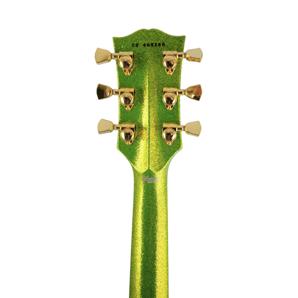 Gibson Custom Shop Les Paul Axcess Electric Guitar - Gecko Green Sparkle headstock back